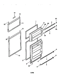 Door parts for Kenmore Refrigerator 253.36608892 (25336608892, 253 36608892) from AppliancePartsPros.com