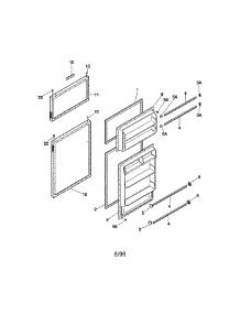 Door parts for Kenmore Refrigerator 253.36608894 (25336608894, 253 36608894) from AppliancePartsPros.com