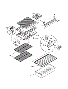 Shelves parts for Kenmore Refrigerator 253.36608895 (25336608895, 253 36608895) from AppliancePartsPros.com
