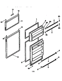 Doors parts for Kenmore Refrigerator 253.36609890 (25336609890, 253 36609890) from AppliancePartsPros.com