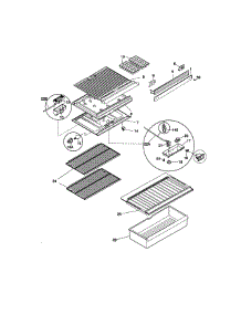 Shelves / Controls parts for Kenmore Refrigerator 253.36609894 (25336609894, 253 36609894) from AppliancePartsPros.com