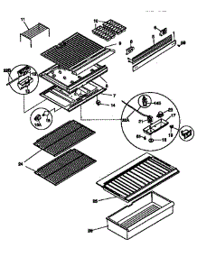 Refrigerator Cabinet Parts parts for Kenmore Refrigerator 253.36611890 (25336611890, 253 36611890) from AppliancePartsPros.com