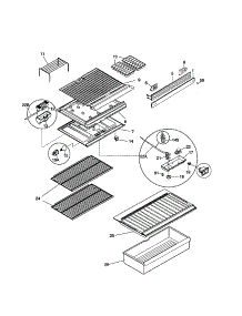 Shelves parts for Kenmore Refrigerator 253.36611895 (25336611895, 253 36611895) from AppliancePartsPros.com