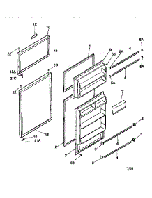 Door parts for Kenmore Refrigerator 253.36618892 (25336618892, 253 36618892) from AppliancePartsPros.com