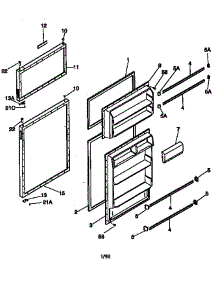 Doors parts for Kenmore Refrigerator 253.36619890 (25336619890, 253 36619890) from AppliancePartsPros.com
