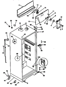 Cabinet Parts parts for Kenmore Refrigerator 253.36619890 (25336619890, 253 36619890) from AppliancePartsPros.com