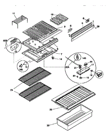 Shelves / Controls parts for Kenmore Refrigerator 253.36619892 (25336619892, 253 36619892) from AppliancePartsPros.com