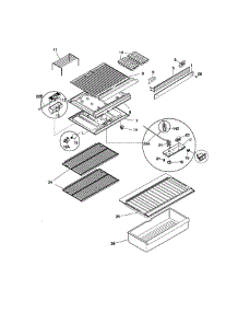 Shelves / Controls parts for Kenmore Refrigerator 253.36619894 (25336619894, 253 36619894) from AppliancePartsPros.com