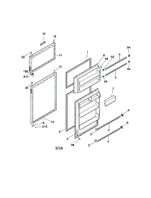 Door parts for Kenmore Refrigerator 253.36619894 (25336619894, 253 36619894) from AppliancePartsPros.com
