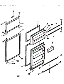 Doors parts for Kenmore Refrigerator 253.36808890 (25336808890, 253 36808890) from AppliancePartsPros.com
