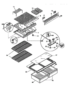 Shelves And Divider Block parts for Kenmore Refrigerator 253.36808891 (25336808891, 253 36808891) from AppliancePartsPros.com