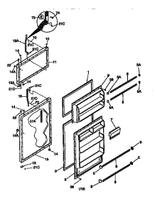 Doors parts for Kenmore Refrigerator 253.37842890 (25337842890, 253 37842890) from AppliancePartsPros.com