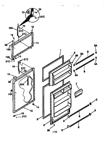 Fresh Food And Freezer Doors parts for Kenmore Refrigerator 253.37844890 (25337844890, 253 37844890) from AppliancePartsPros.com