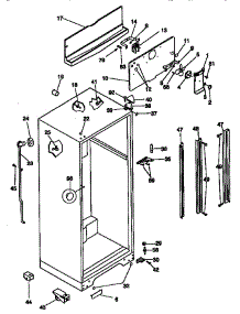 Cabinet Parts parts for Kenmore Refrigerator 253.37847890 (25337847890, 253 37847890) from AppliancePartsPros.com