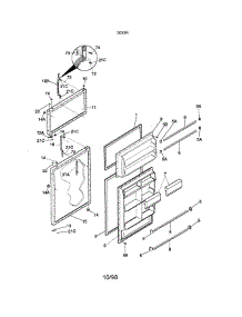 Door parts for Kenmore Refrigerator 253.37847892 (25337847892, 253 37847892) from AppliancePartsPros.com