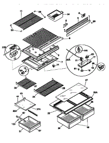 Shelves And Divider Block parts for Kenmore Refrigerator 253.37870890 (25337870890, 253 37870890) from AppliancePartsPros.com