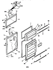 Fresh Food And Freezer Doors parts for Kenmore Refrigerator 253.37870890 (25337870890, 253 37870890) from AppliancePartsPros.com