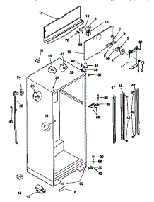 Cabinet Parts parts for Kenmore Refrigerator 253.37870890 (25337870890, 253 37870890) from AppliancePartsPros.com