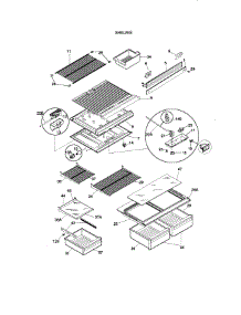 Shelves parts for Kenmore Refrigerator 253.37870892 (25337870892, 253 37870892) from AppliancePartsPros.com