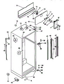 Cabinet Parts parts for Kenmore Refrigerator 253.37872890 (25337872890, 253 37872890) from AppliancePartsPros.com