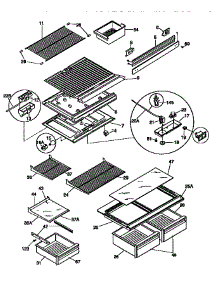 Shelves And Divider Block parts for Kenmore Refrigerator 253.37872890 (25337872890, 253 37872890) from AppliancePartsPros.com