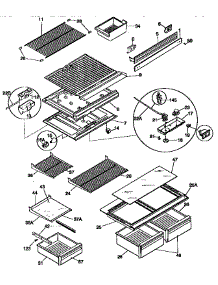 Shelves And Divider Block parts for Kenmore Refrigerator 253.37872891 (25337872891, 253 37872891) from AppliancePartsPros.com