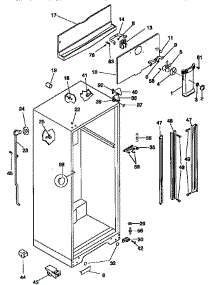 Cabinet Parts parts for Kenmore Refrigerator 253.37874890 (25337874890, 253 37874890) from AppliancePartsPros.com