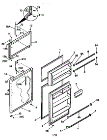 Fresh Food And Freezer Doors parts for Kenmore Refrigerator 253.38300890 (25338300890, 253 38300890) from AppliancePartsPros.com