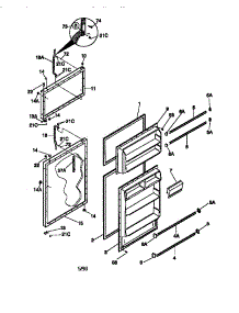 Fresh Food And Freezer Doors parts for Kenmore Refrigerator 253.38302892 (25338302892, 253 38302892) from AppliancePartsPros.com