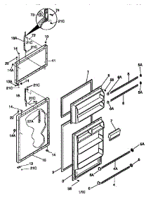 Fresh Food And Freezer Doors parts for Kenmore Refrigerator 253.38304890 (25338304890, 253 38304890) from AppliancePartsPros.com