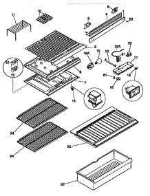 Shelves And Divider Block parts for Kenmore Refrigerator 253.38304890 (25338304890, 253 38304890) from AppliancePartsPros.com