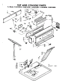 Top And Console Parts parts for Kenmore Dryer 110.86194200 (11086194200, 110 86194200) from AppliancePartsPros.com