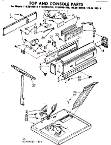 Top And Console Parts parts for Kenmore Dryer 110.86194410 (11086194410, 110 86194410) from AppliancePartsPros.com
