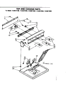 Top And Console Parts parts for Kenmore Dryer 110.86274200 (11086274200, 110 86274200) from AppliancePartsPros.com