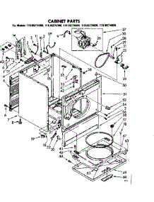 Cabinet Parts parts for Kenmore Dryer 110.86274800 (11086274800, 110 86274800) from AppliancePartsPros.com