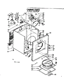 Cabinet Parts parts for Kenmore Dryer 110.86340100 (11086340100, 110 86340100) from AppliancePartsPros.com