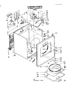 Cabinet Parts parts for Kenmore Dryer 110.86340110 (11086340110, 110 86340110) from AppliancePartsPros.com