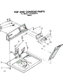Top And Console Parts parts for Kenmore Dryer 110.86340110 (11086340110, 110 86340110) from AppliancePartsPros.com