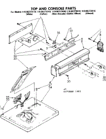 Top And Console Parts parts for Kenmore Dryer 110.86373110 (11086373110, 110 86373110) from AppliancePartsPros.com