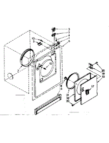 Front Panel And Door Parts parts for Kenmore Dryer 110.86379120 (11086379120, 110 86379120) from AppliancePartsPros.com