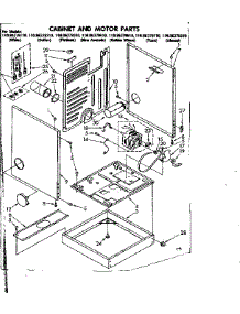 Cabinet And Motor Parts parts for Kenmore Dryer 110.86379210 (11086379210, 110 86379210) from AppliancePartsPros.com