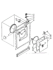 Front Panel And Door Parts parts for Kenmore Dryer 110.86379630 (11086379630, 110 86379630) from AppliancePartsPros.com