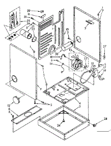 Cabinet And Motor Parts parts for Kenmore Dryer 110.86379830 (11086379830, 110 86379830) from AppliancePartsPros.com