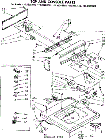 Top And Console Parts parts for Kenmore Washer 110.82283610 (11082283610, 110 82283610) from AppliancePartsPros.com
