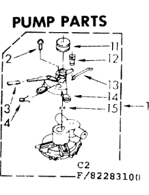 Pump Parts parts for Kenmore Washer 110.82283800 (11082283800, 110 82283800) from AppliancePartsPros.com
