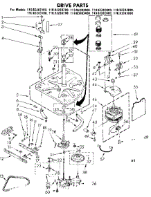 Drive Parts parts for Kenmore Washer 110.82283800 (11082283800, 110 82283800) from AppliancePartsPros.com