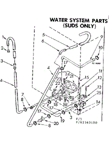 Water System Parts Suds Only parts for Kenmore Washer 110.82360400 (11082360400, 110 82360400) from AppliancePartsPros.com