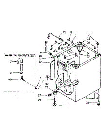 Cabinet Parts parts for Kenmore Washer 110.82370130 (11082370130, 110 82370130) from AppliancePartsPros.com