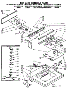 Top And Console Parts parts for Kenmore Washer 110.82370210 (11082370210, 110 82370210) from AppliancePartsPros.com