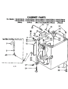 Cabinet Parts parts for Kenmore Washer 110.82370610 (11082370610, 110 82370610) from AppliancePartsPros.com